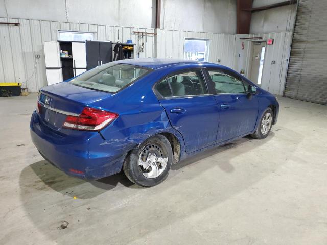 19XFB2F54FE251266 - 2015 HONDA CIVIC LX BLUE photo 3