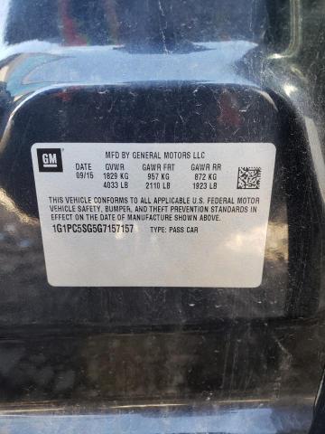 1G1PC5SG5G7157157 - 2016 CHEVROLET CRUZE LIMI LS CHARCOAL photo 12