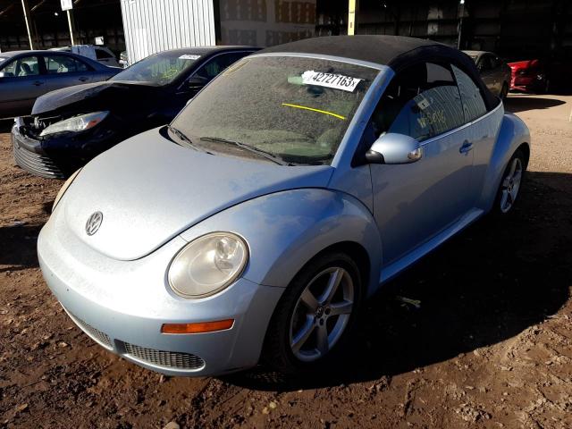 3VWRW3AL8AM007340 - 2010 VOLKSWAGEN NEW BEETLE BLUE photo 1