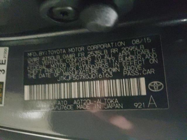 JTKJF5C7XGJ016163 - 2016 TOYOTA SCION TC 灰色 照片 12