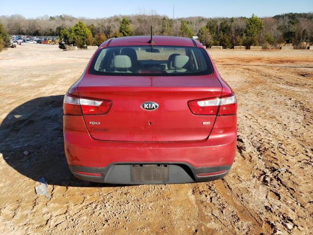 KNADM4A32F6528776 - 2015 KIA RIO LX RED photo 6