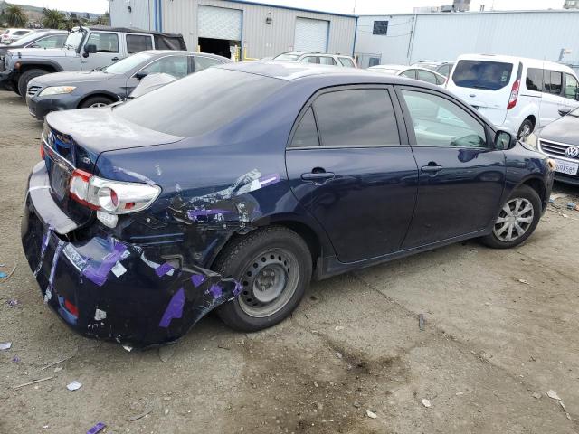 2T1BU4EEXBC565955 - 2011 TOYOTA COROLLA BASE BLUE photo 3