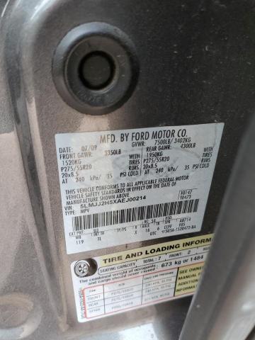 5LMJJ2H5XAEJ00214 - 2010 LINCOLN NAVIGATOR GRAY photo 13