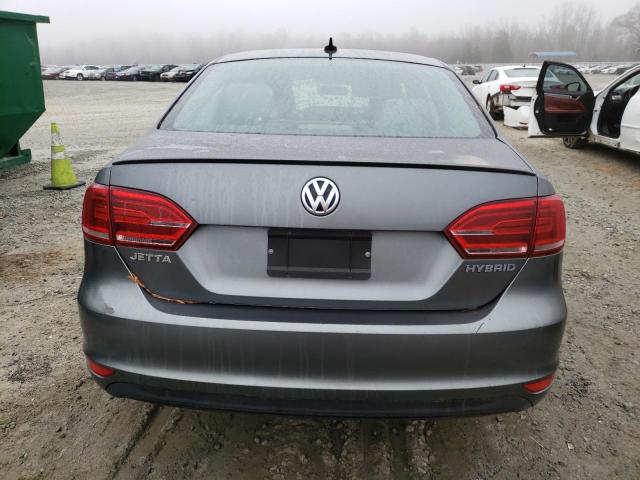 3VW637AJ0DM239372 - 2013 VOLKSWAGEN JETTA HYBRID GRAY photo 6