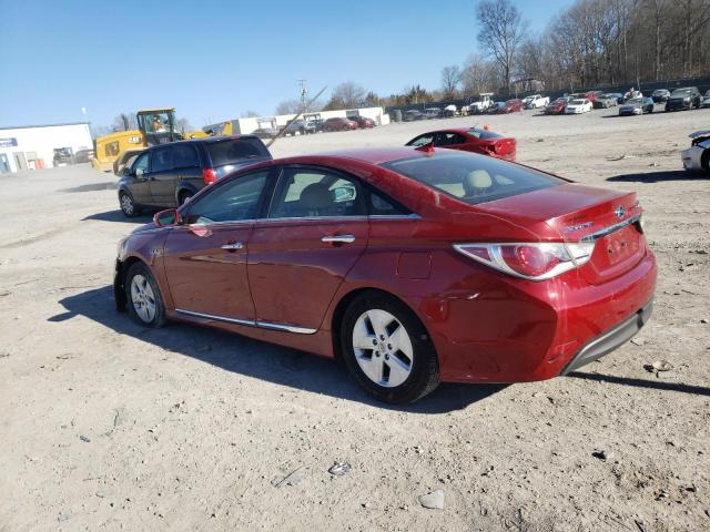 KMHEC4A41CA057680 - 2012 HYUNDAI SONATA HYBRID RED photo 2