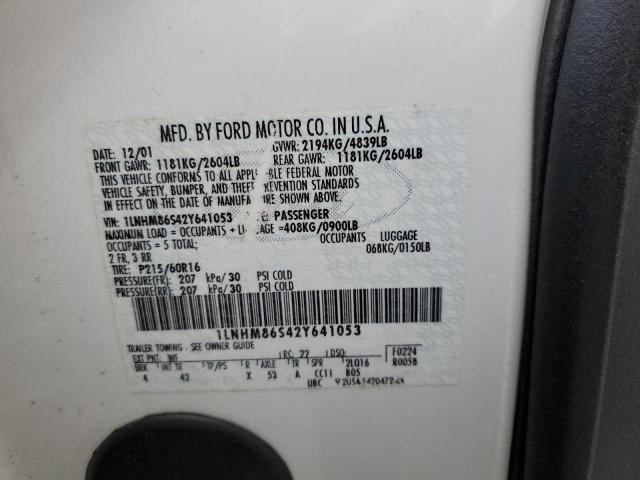 1LNHM86S42Y641053 - 2002 LINCOLN LS 白色 照片 12