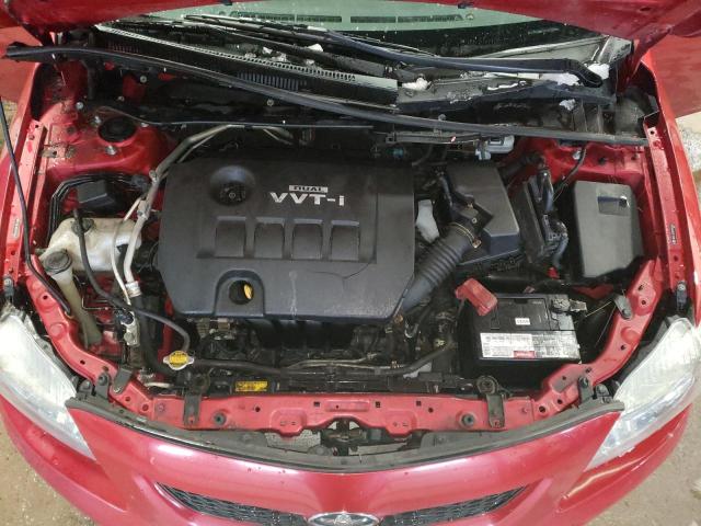 JTDBL40E899033386 - 2009 TOYOTA COROLLA BASE RED photo 11