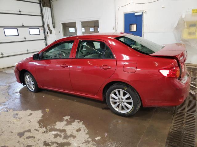 JTDBL40E899033386 - 2009 TOYOTA COROLLA BASE RED photo 2