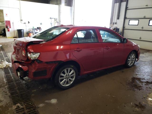 JTDBL40E899033386 - 2009 TOYOTA COROLLA BASE RED photo 3