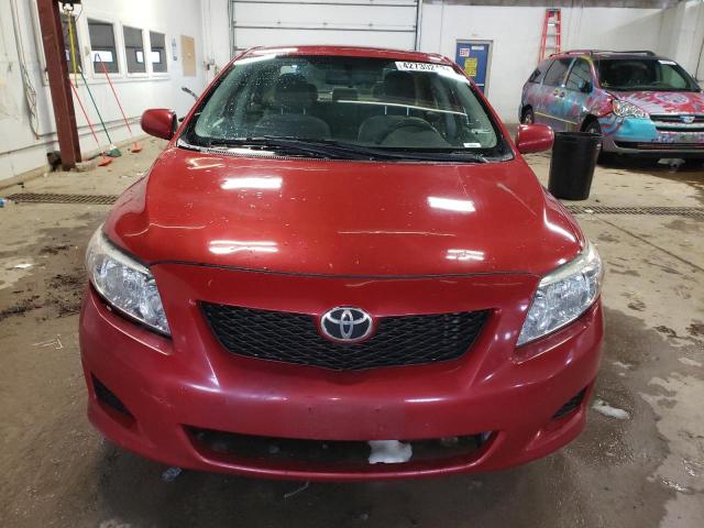 JTDBL40E899033386 - 2009 TOYOTA COROLLA BASE RED photo 5