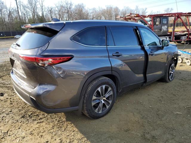5TDHZRBH8LS019879 - 2020 TOYOTA HIGHLANDER XLE GRAY photo 3