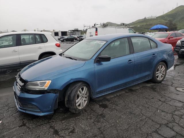 3VW2K7AJ3FM350289 - 2015 VOLKSWAGEN JETTA BASE Կապույտ լուսանկար 1