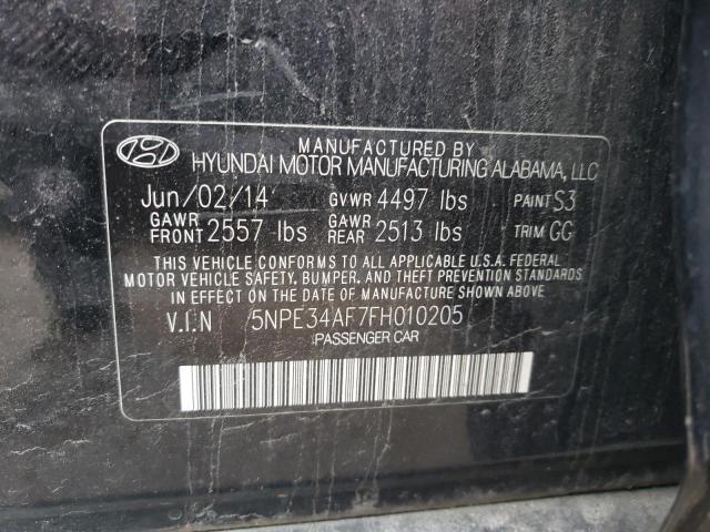 5NPE34AF7FH010205 - 2015 HYUNDAI SONATA SPORT BLACK photo 12