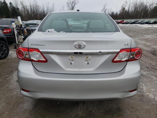 2T1BU4EE9DC009834 - 2013 TOYOTA COROLLA BASE SILVER photo 6