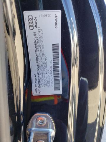 WAUVVAFR0BA001971 - 2011 AUDI S5 PRESTIG BLACK photo 12