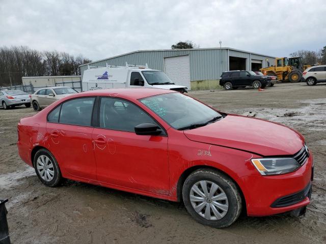 3VW2K7AJ6EM235314 - 2014 VOLKSWAGEN JETTA BASE RED photo 4