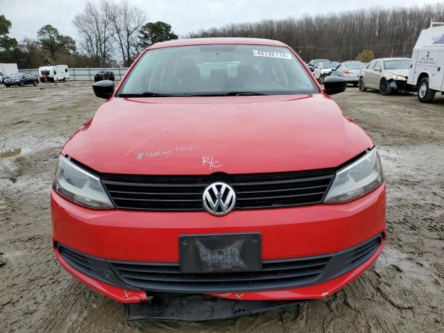 3VW2K7AJ6EM235314 - 2014 VOLKSWAGEN JETTA BASE RED photo 5