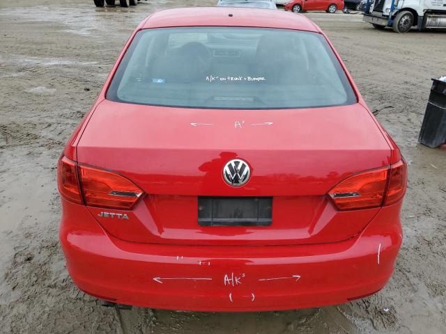 3VW2K7AJ6EM235314 - 2014 VOLKSWAGEN JETTA BASE RED photo 6