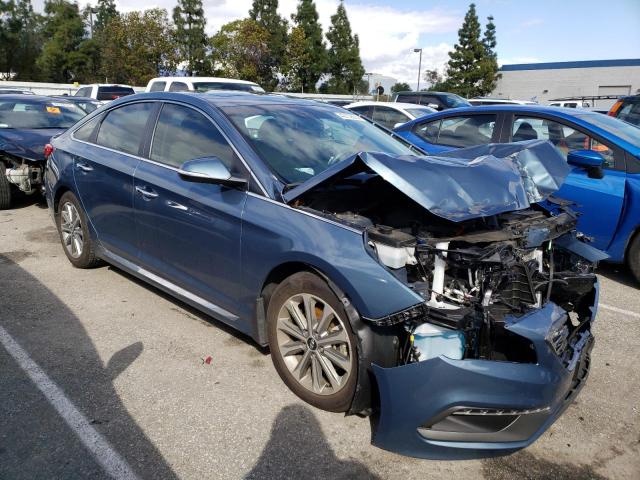 5NPE34AF8HH571466 - 2017 HYUNDAI SONATA SPORT BLUE photo 4