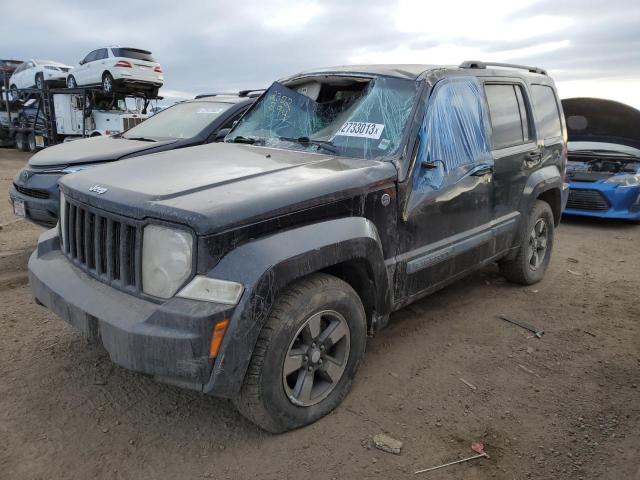 1J8GN28K68W194259 - 2008 JEEP LIBERTY SP BLACK photo 1