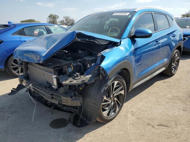 KM8J33AL5MU372501 - 2021 HYUNDAI TUCSON LIMITED BLUE photo 1