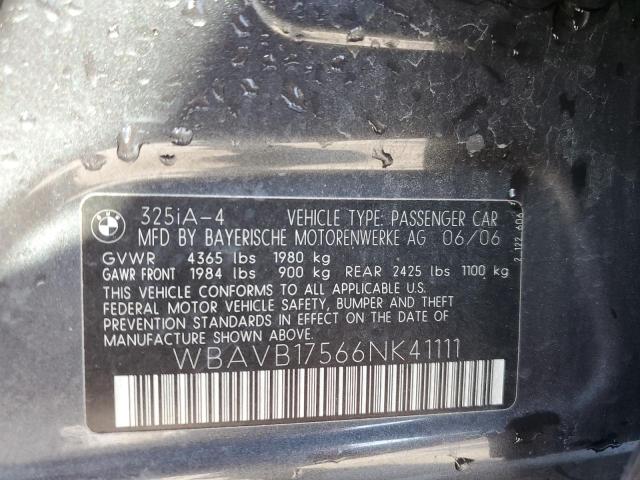 WBAVB17566NK41111 - 2006 BMW 325 I AUTOMATIC Grafit foto 12