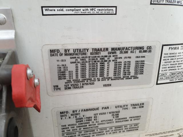 1UYVS2537N7557633 - 2022 UTILITY TRAILER Ağ foto 10