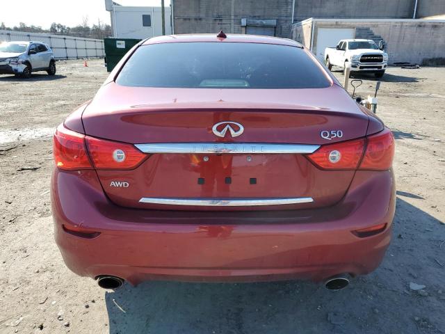 JN1CV7AR2GM251743 - 2016 INFINITI Q50 BASE RED photo 6