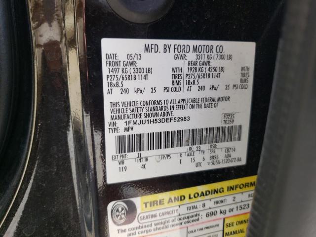 1FMJU1H53DEF52983 - 2013 FORD EXPEDITION XLT 棕色 照片 13