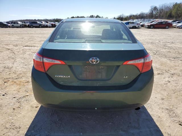 2T1BURHE8EC218024 - 2014 TOYOTA COROLLA L GREEN photo 6