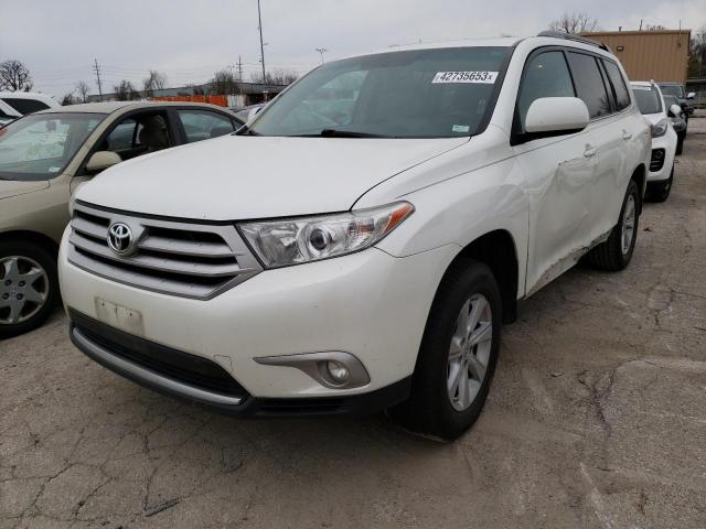 5TDZK3EH9DS137684 - 2013 TOYOTA HIGHLANDER BASE WHITE photo 1