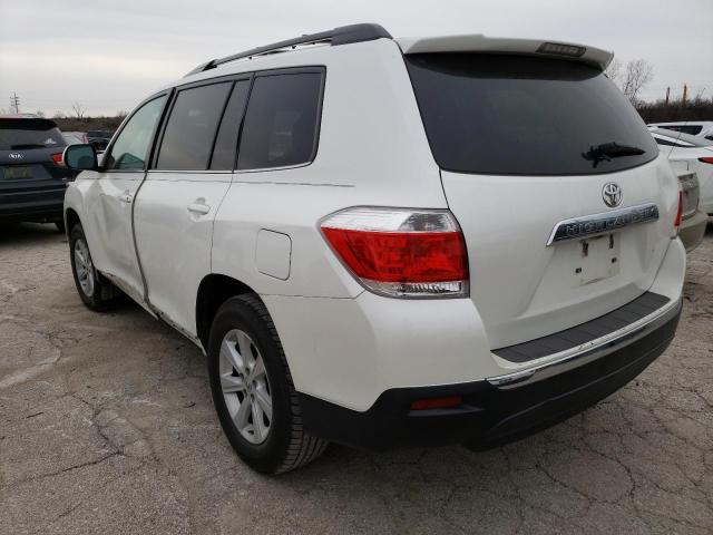 5TDZK3EH9DS137684 - 2013 TOYOTA HIGHLANDER BASE Ақ фото 2