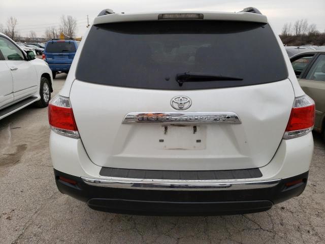 5TDZK3EH9DS137684 - 2013 TOYOTA HIGHLANDER BASE WHITE photo 6