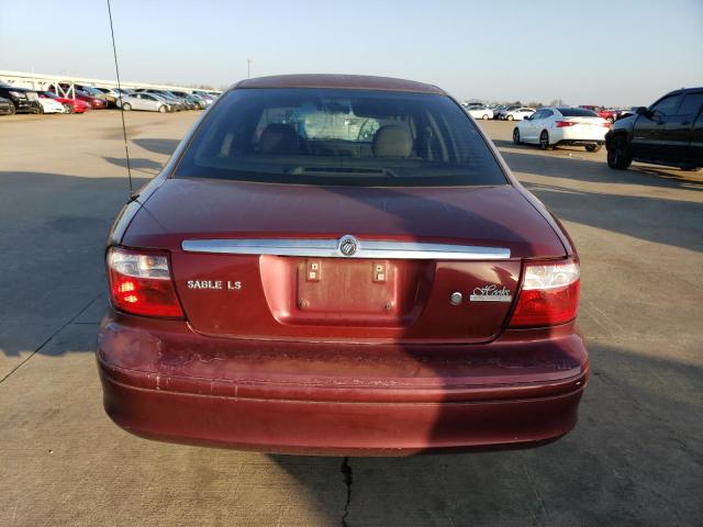 1MEFM55S05A609093 - 2005 MERCURY SABLE LS PREMIUM BURGUNDY photo 6