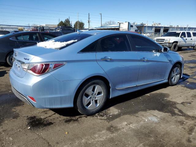 KMHEC4A43CA041982 - 2012 HYUNDAI SONATA HYBRID BLUE photo 3