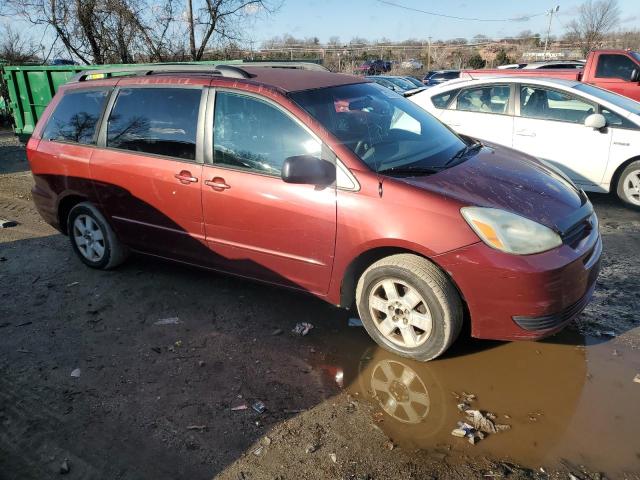 5TDZA23C04S078545 - 2004 TOYOTA SIENNA CE RED photo 4