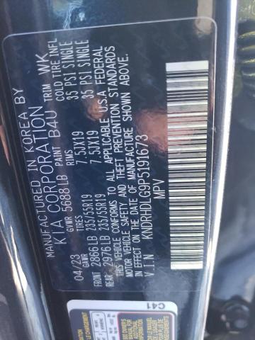 KNDRHDLG9P5191673 - 2023 KIA SORENTO EX BLUE photo 13