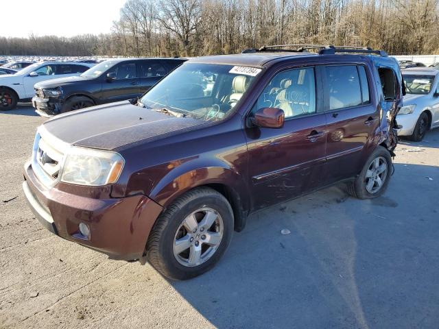 5FNYF4H53BB051425 - 2011 HONDA PILOT EXL BURGUNDY photo 1