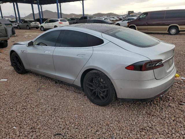 5YJSA1H16EFP60807 - 2014 TESLA MODEL S SILVER photo 2