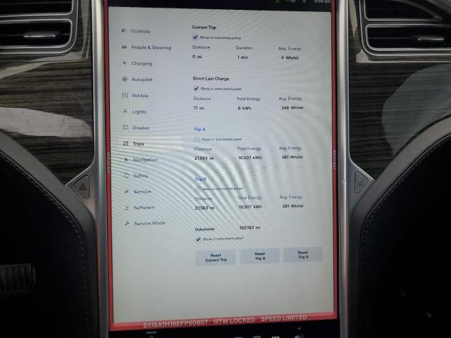 5YJSA1H16EFP60807 - 2014 TESLA MODEL S SILVER photo 9