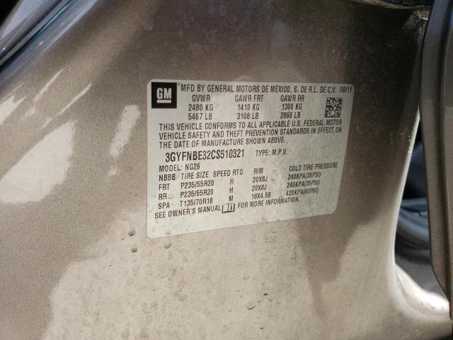 3GYFNBE32CS510321 - 2012 CADILLAC SRX PERFORMANCE COLLECTION Сұр фото 14