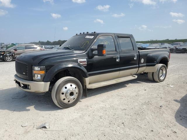 1FTXW43R38EA12284 - 2008 FORD F450 SUPER DUTY BLACK photo 1