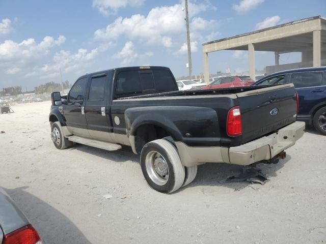 1FTXW43R38EA12284 - 2008 FORD F450 SUPER DUTY BLACK photo 2