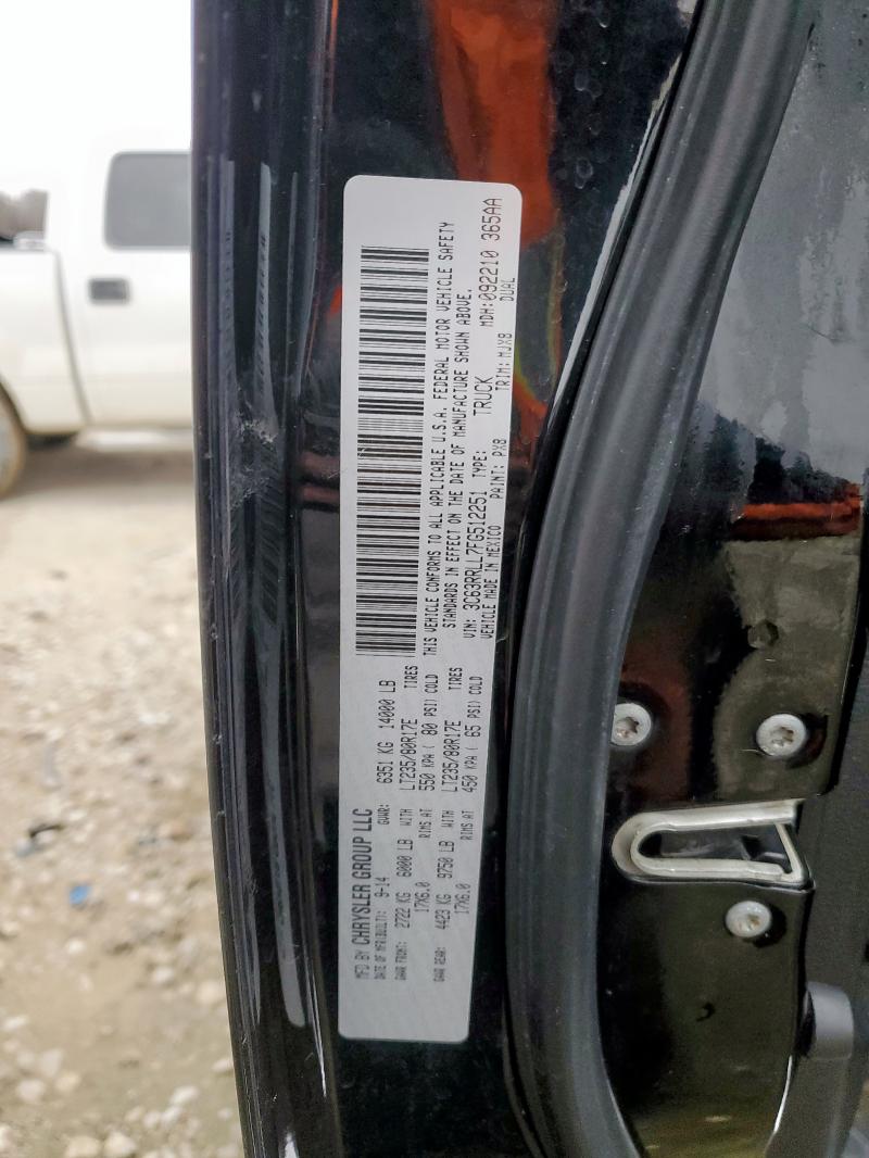 3C63RRLL7FG512251 - 2015 RAM 3500 SLT BLACK photo 13