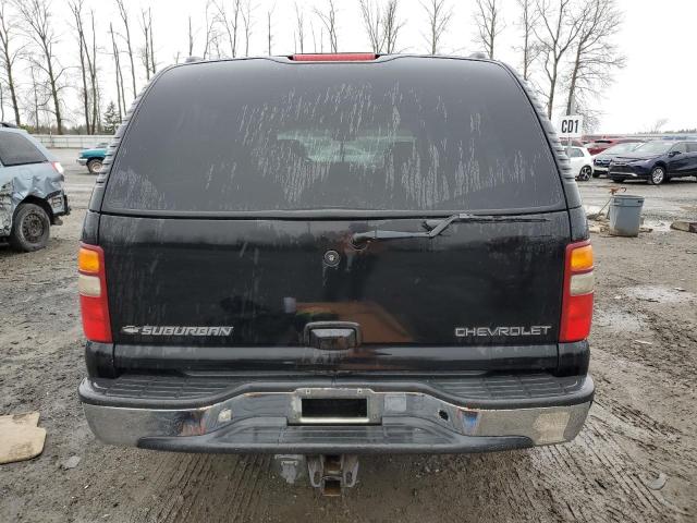 3GNEC16Z42G139868 - 2002 CHEVROLET SUBURBAN C1500 BLACK photo 6