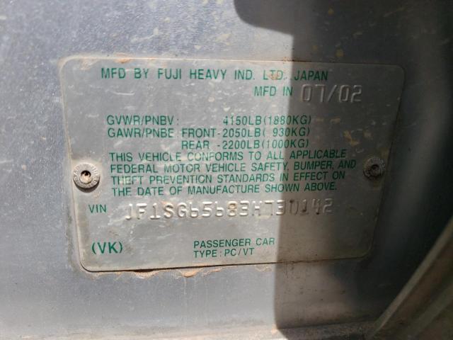 JF1SG65683H730142 - 2003 SUBARU FORESTER 2.5XS ვერცხლისფერი ფოტო 13