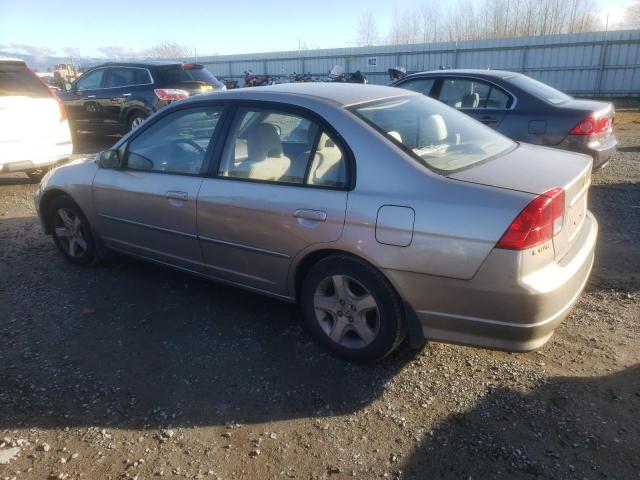 2HGES26734H534841 - 2004 HONDA CIVIC EX GRAY photo 2