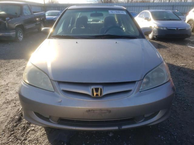 2HGES26734H534841 - 2004 HONDA CIVIC EX GRAY photo 5