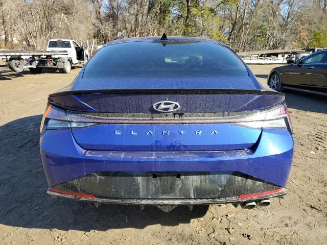 KMHLR4AF5NU369350 - 2022 HYUNDAI ELANTRA N LINE BLUE photo 6