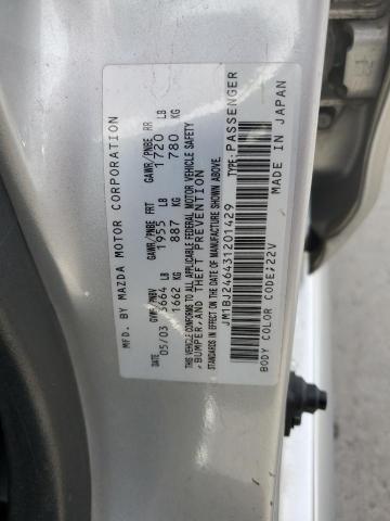 JM1BJ246431201429 - 2003 MAZDA PROTEGE PR5 银色 照片 12